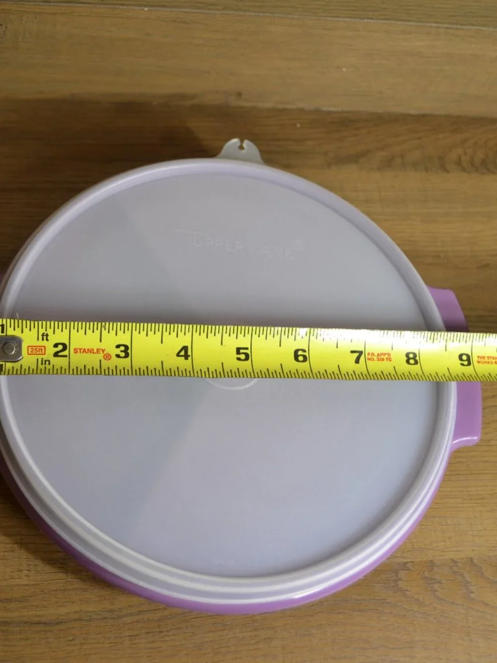 Vintage Tupperware 608-4, Purple Suzette Party divided tray‎ with lid & handle